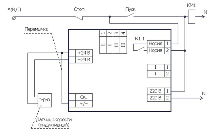 схема подключения устройства УТКС-1М-110