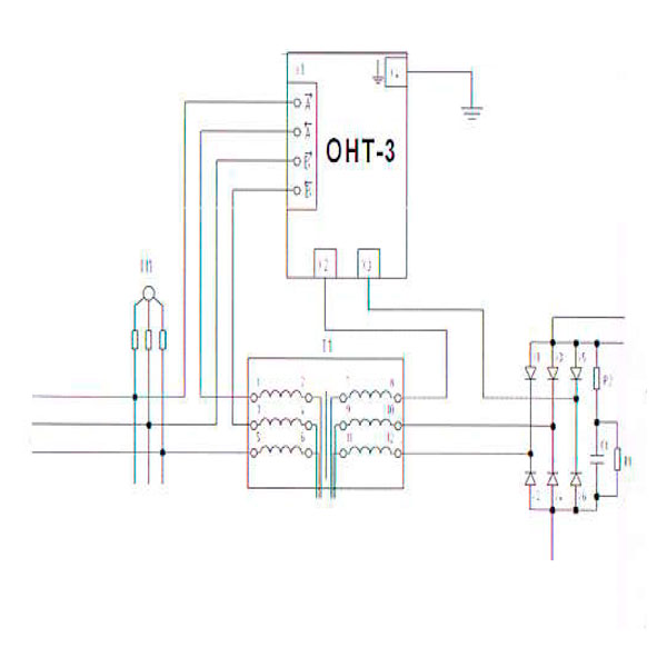 Схема подключения ограничителя ОНТ-3