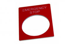 Табличка маркировочная EMERGENCY STOP прямоугольная фото